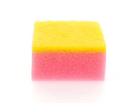sponge isolated on a white backgroundの写真素材