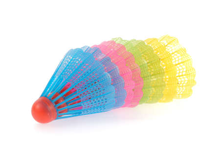 Badminton isolated on white backgroundの写真素材