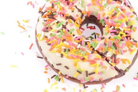 donut isolated on white backgroundの写真素材