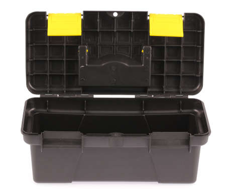 Black toolbox isolated on white background