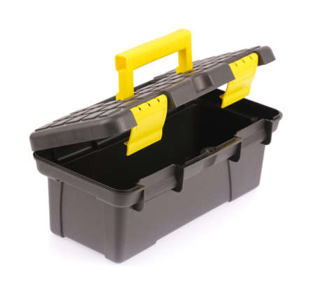 Black toolbox isolated on white background