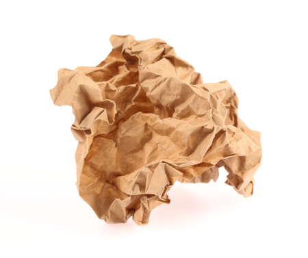 Paper rubbish isolated on white backgroundの写真素材