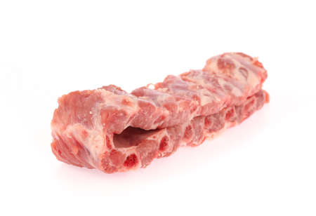 pork ribs isolated on white backgroundの写真素材