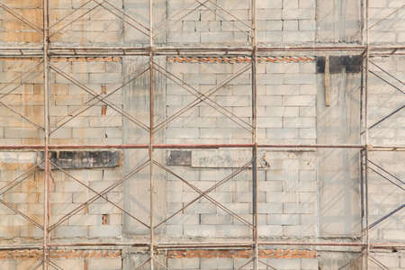 scaffold on wallの写真素材