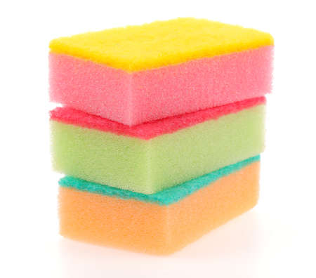 sponge isolated on a white backgroundの写真素材