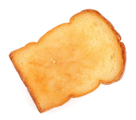 garlic bread isolated on white backgroundの写真素材