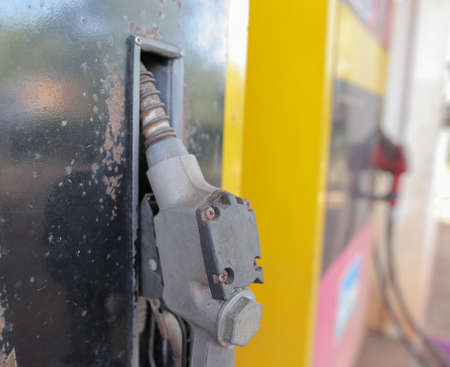 oil gasoline dispenser at petrol filling station