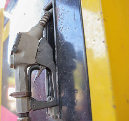 oil gasoline dispenser at petrol filling station