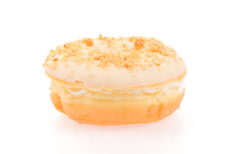 donut isolated on white backgroundの写真素材