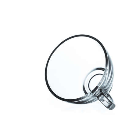 Glass cup isolated isolated on white background.の写真素材