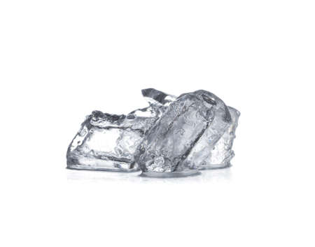 ice cubes Isolated on white backgroundの写真素材