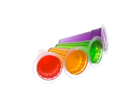jelly pudding isolated on white background