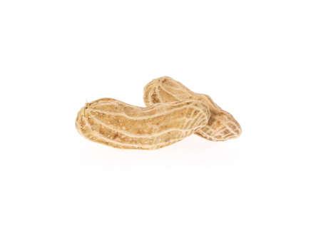 boiled peanuts isolated on white background