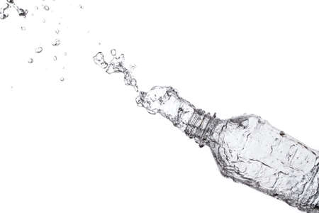 Fresh water splashing Isolated on white backgroundの写真素材