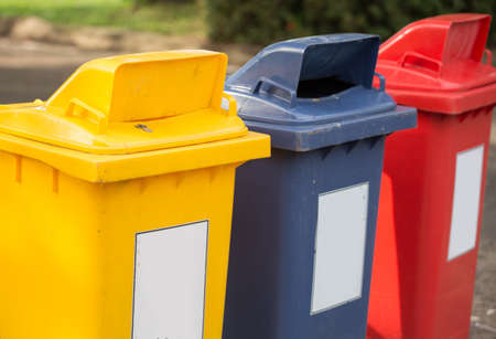 Bins For Collection Of Recycle Materialsの写真素材
