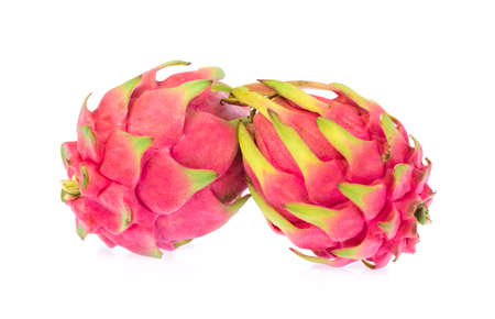 Dragon fruit isolated on white backgroundの写真素材