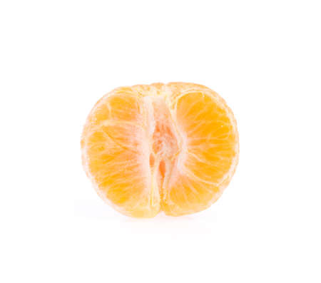 Orange fruit isolated on white backgroundの写真素材