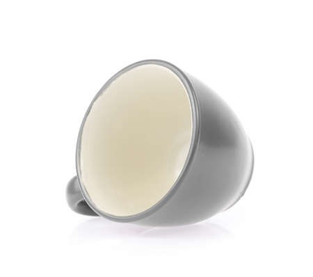 Grey Empty coffee cup isolated on white background