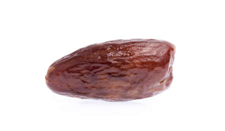 Dried halawi date isolated on a white background.の写真素材