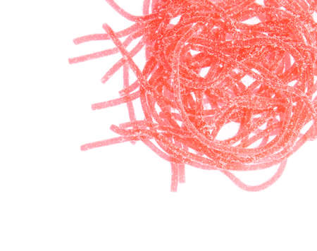 Jelly sweet, dessert colorful with sugar isolated on white background.の写真素材