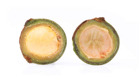 Archidendron jiringa Nielsen local fruits isolated on white backgroundの写真素材