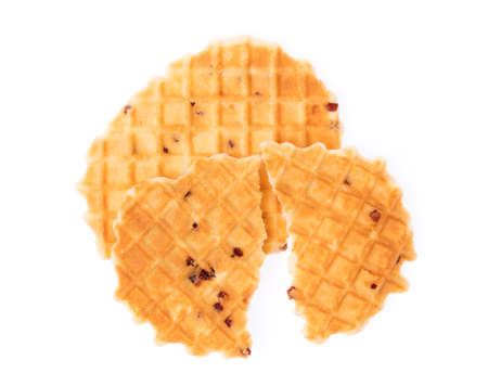 waffle isolated on white backgroundの写真素材