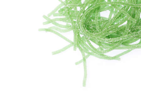 Jelly sweet, dessert colorful with sugar isolated on white background.の写真素材