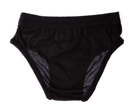 Black Male underpants isolated on white background.