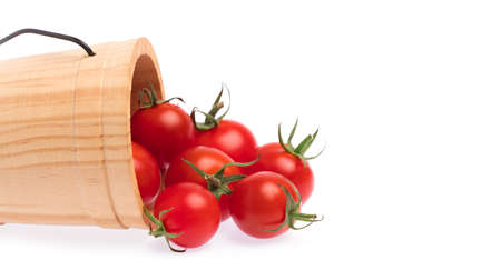 cask of tomato isolated on white backgroundの写真素材