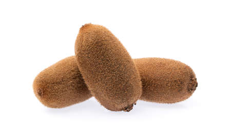 fresh long kiwi isolated on white backgroundの写真素材