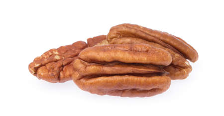 Pecan nuts isolated on white background