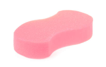 sponge for cleaning isolated on white backgroundの写真素材