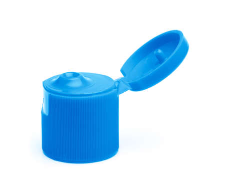 Blue Plastic bottle cap isolated on white background