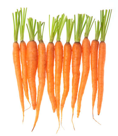 fresh baby carrot isolated on white background.