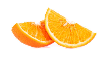 slice of orange isolated on white background