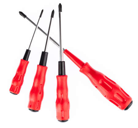 set of tools screwdriver for repair isolated on a white background.