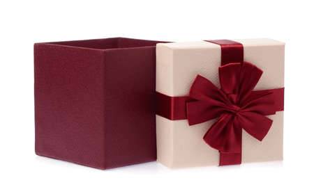open gift box concept Christmas and New Year's isolated on white background