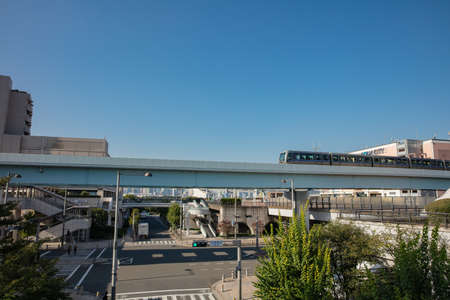 Tokyo, JAPAN - October 20, 2016:Skyscrapers with bridge near the DiverCity Tokyo plaza