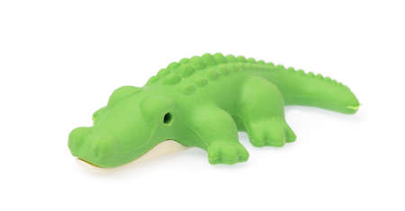 crocodile eraser isolated on white backgroundの写真素材