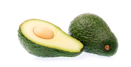 cut of Avocado Isolated On White Backgroundの写真素材