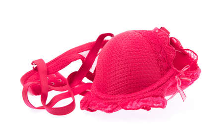 Women's bras sexy lingerie isolated on white backgroundの写真素材