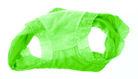 Beautiful female panties isolated on white background. Sexy underwearの写真素材