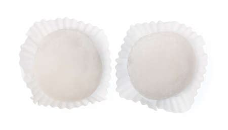 Mochi dessert isolated on white backgroundの写真素材