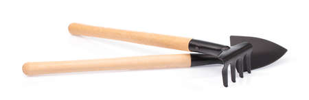 set of Gardening Tools isolated on a white background.の写真素材