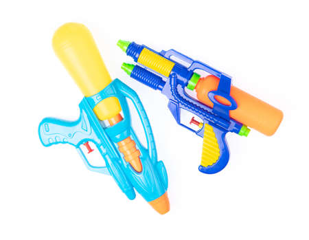 Gun water toy isolated on a white background