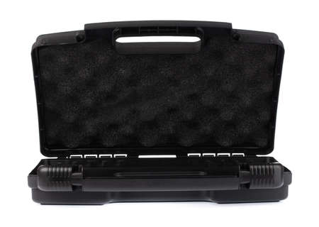 Plastic case for equipment isolated on white background