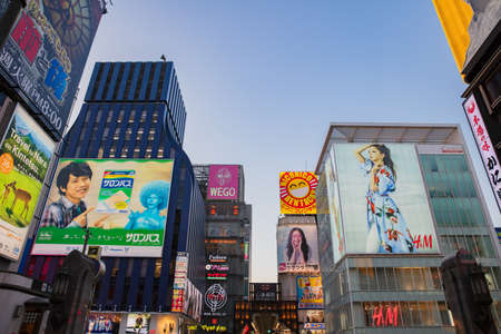 OSAKA, JAPAN - May 10, 2018: Tourists are shopping in Dotonbori street.のeditorial素材