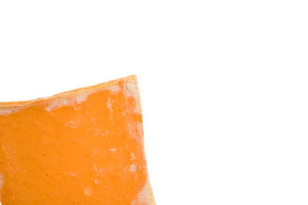bread with orange jam isolated on white background