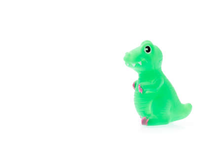 Plastic Toy Animal Dinosaur isolated on white backgroundの写真素材