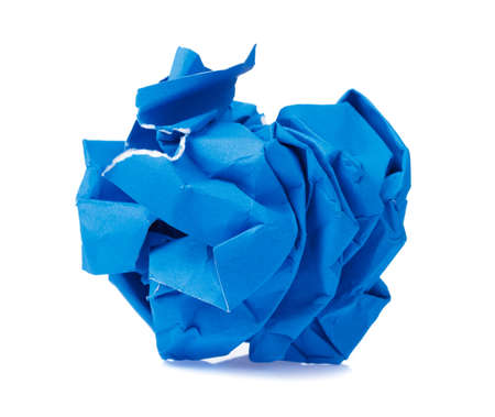 Crumbled paper isolated on a white background